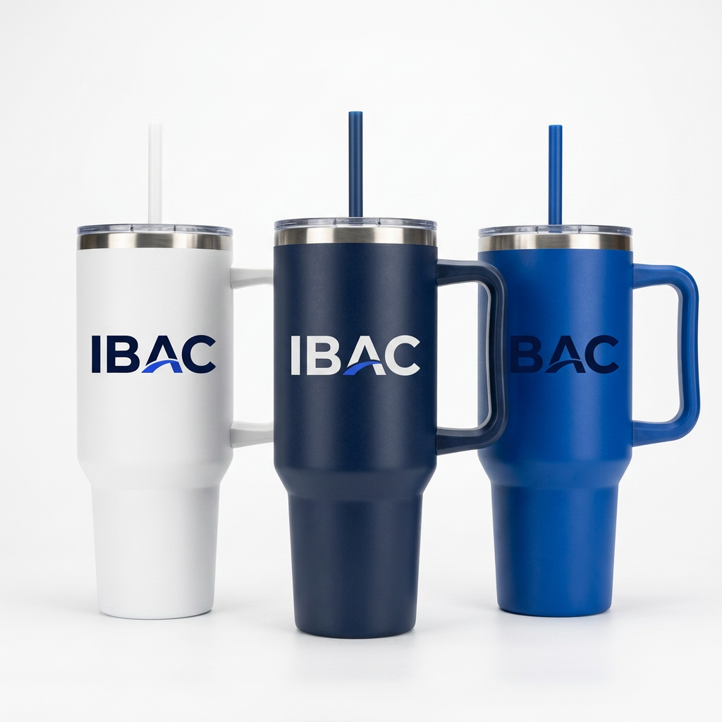 Tumbler with Handle & Straw
